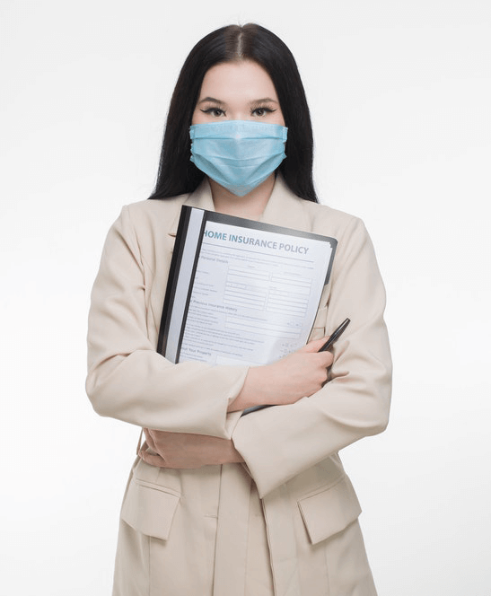 finance women with mask